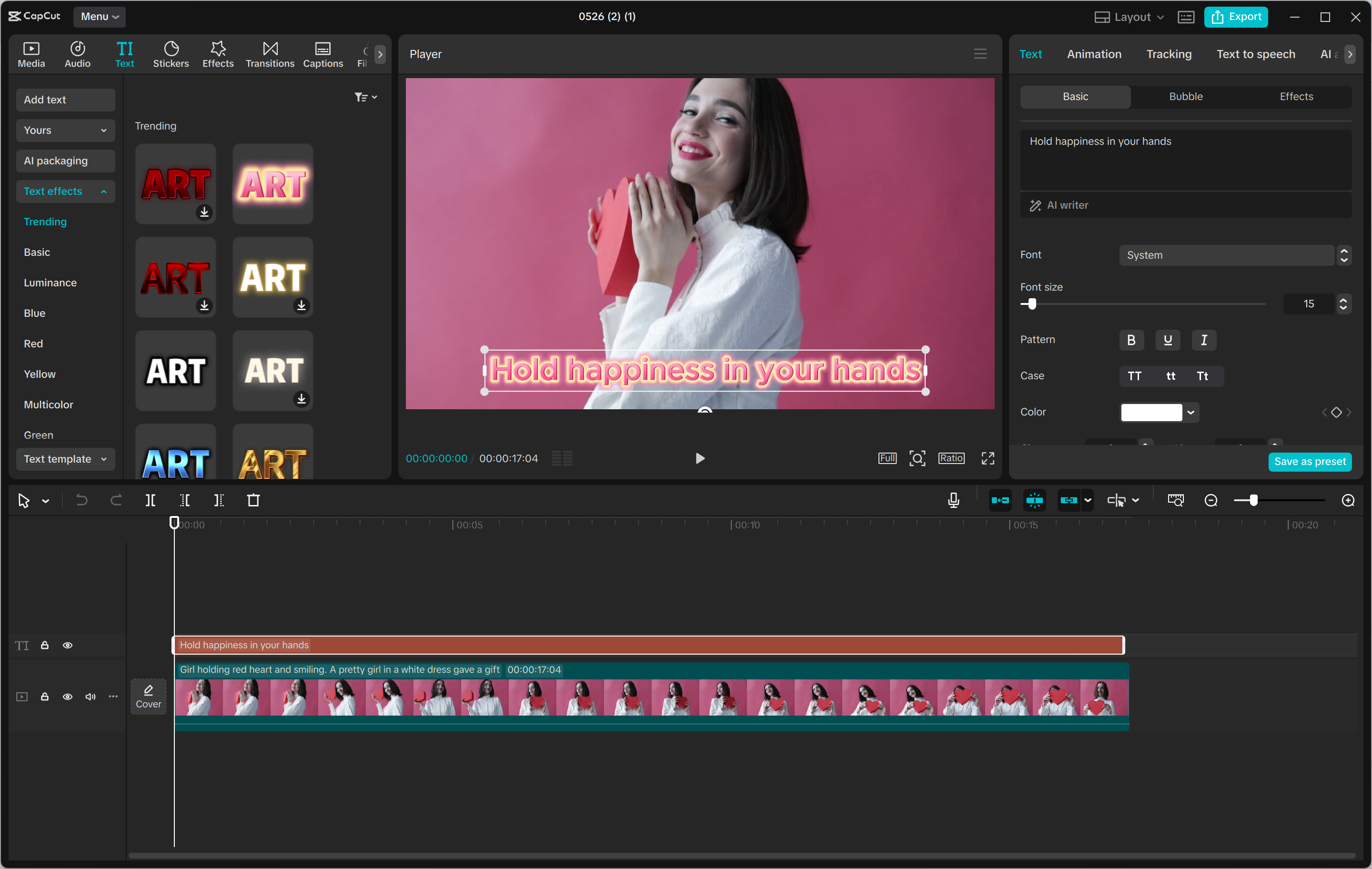 Interface of the CapCut desktop video editor - a user-friendly way to add gradient to text in videos