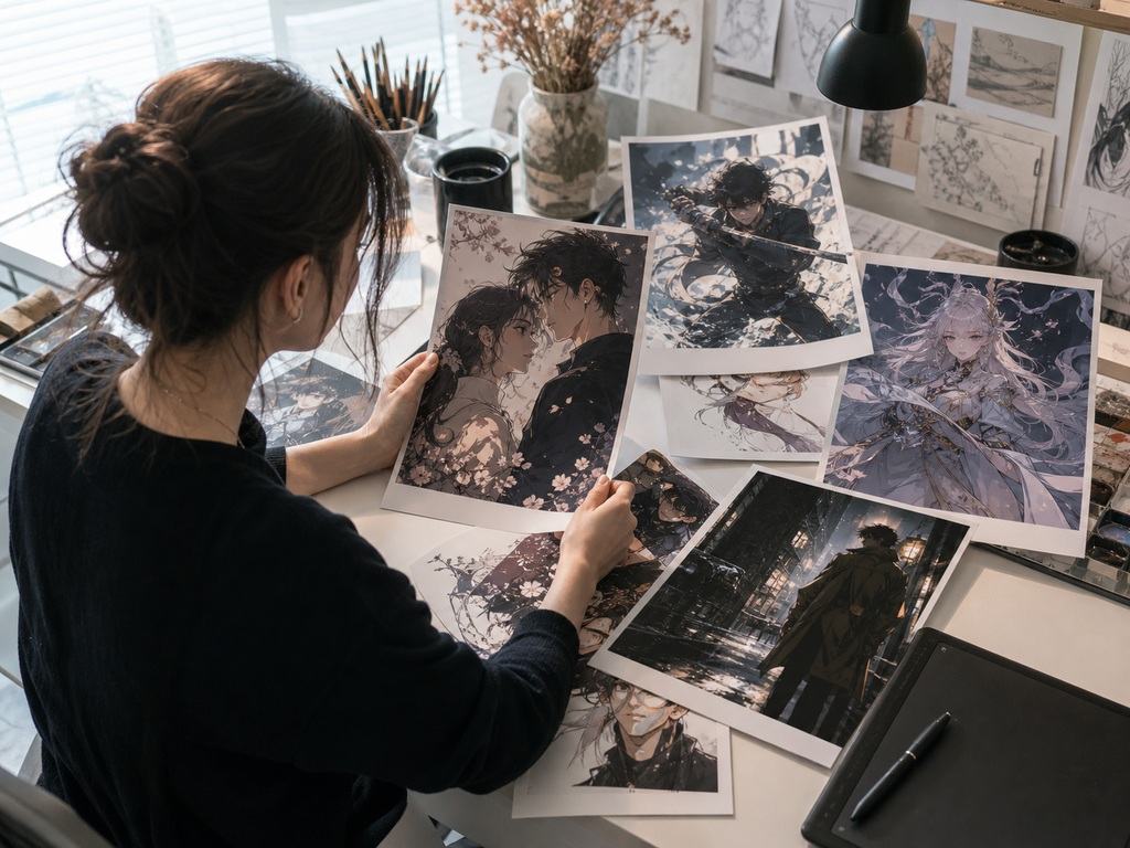 Resultado criativo do Webtoon IA Filter