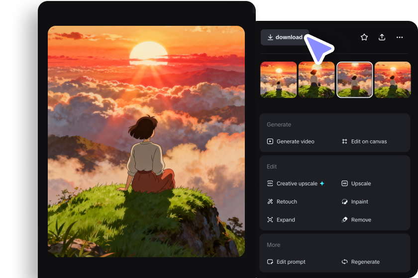 enhance and download
