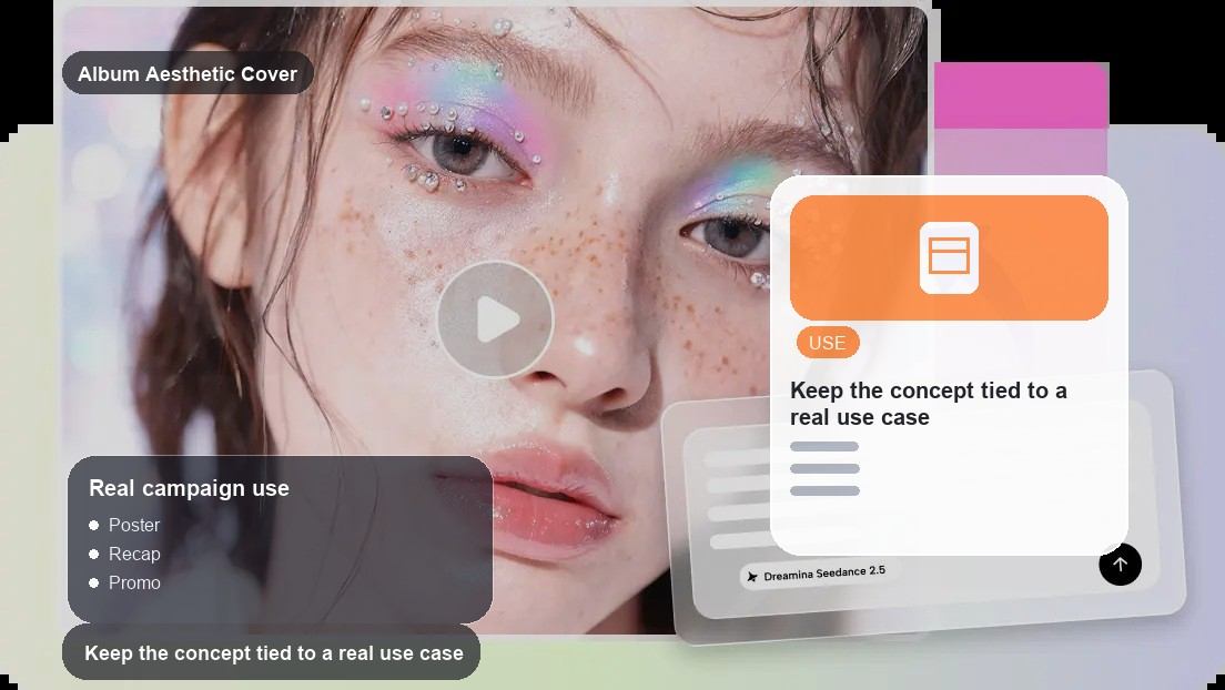 Album Aesthetic Cover Maker realistic image for keep the concept tied to a real use case