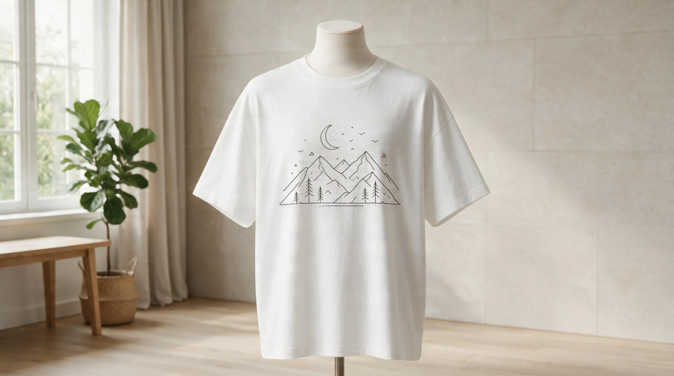 Minimal line Art T-shirt visual
