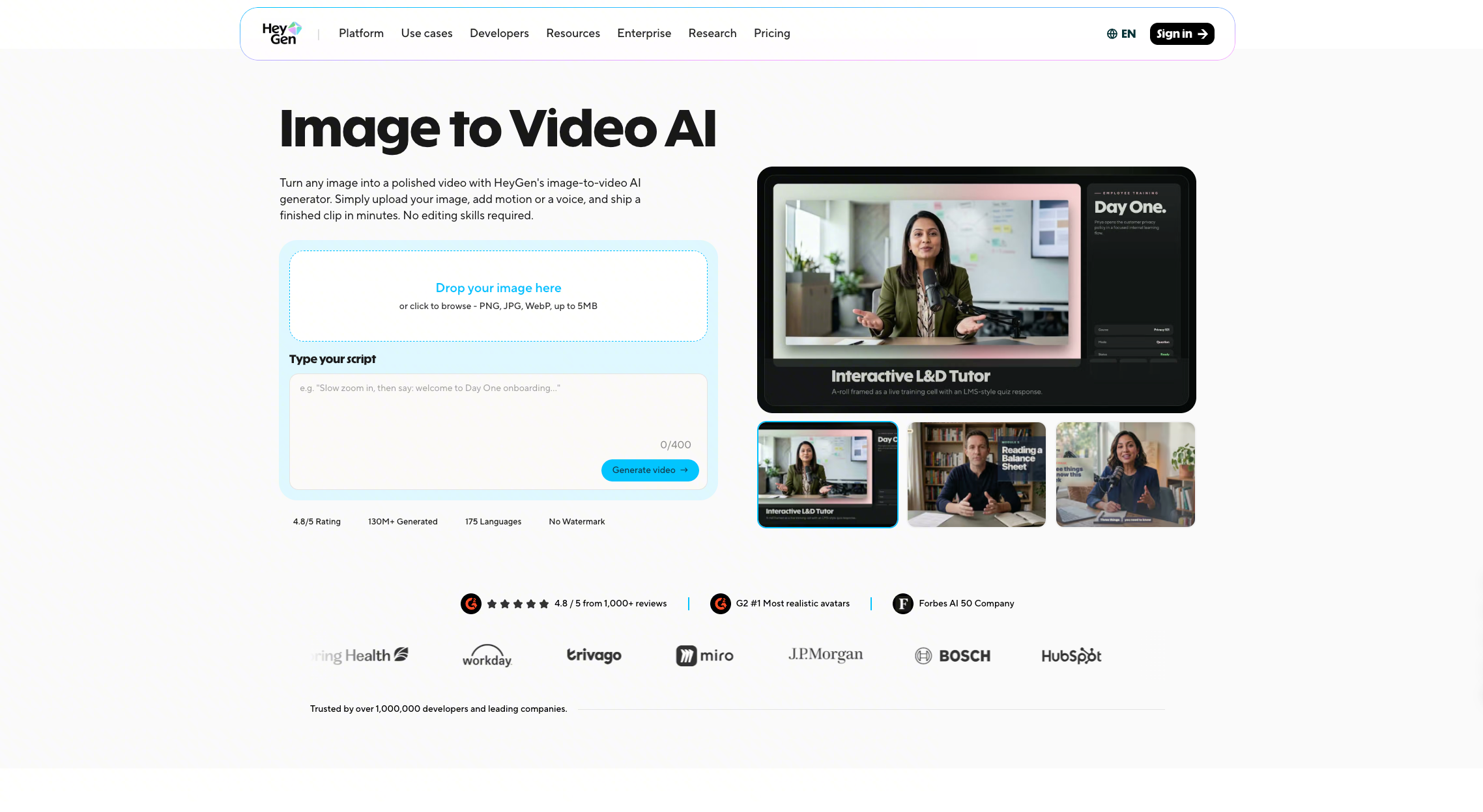 HeyGen: lo mejor para fotos parlantes y presentadores
