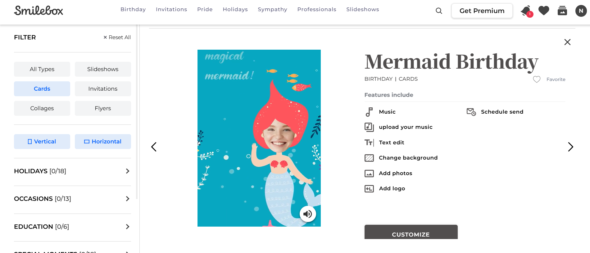 Easy birthday card for mom with Smilebox