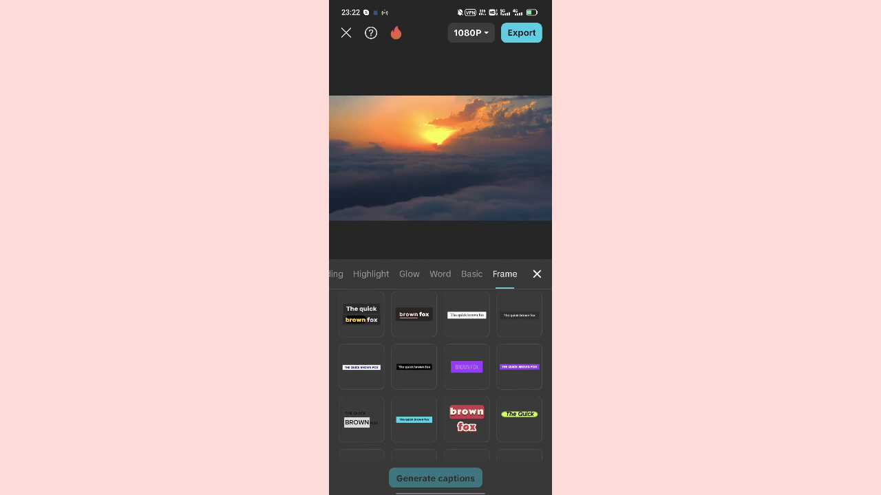 Auto caption templates for effortless subtitle generation