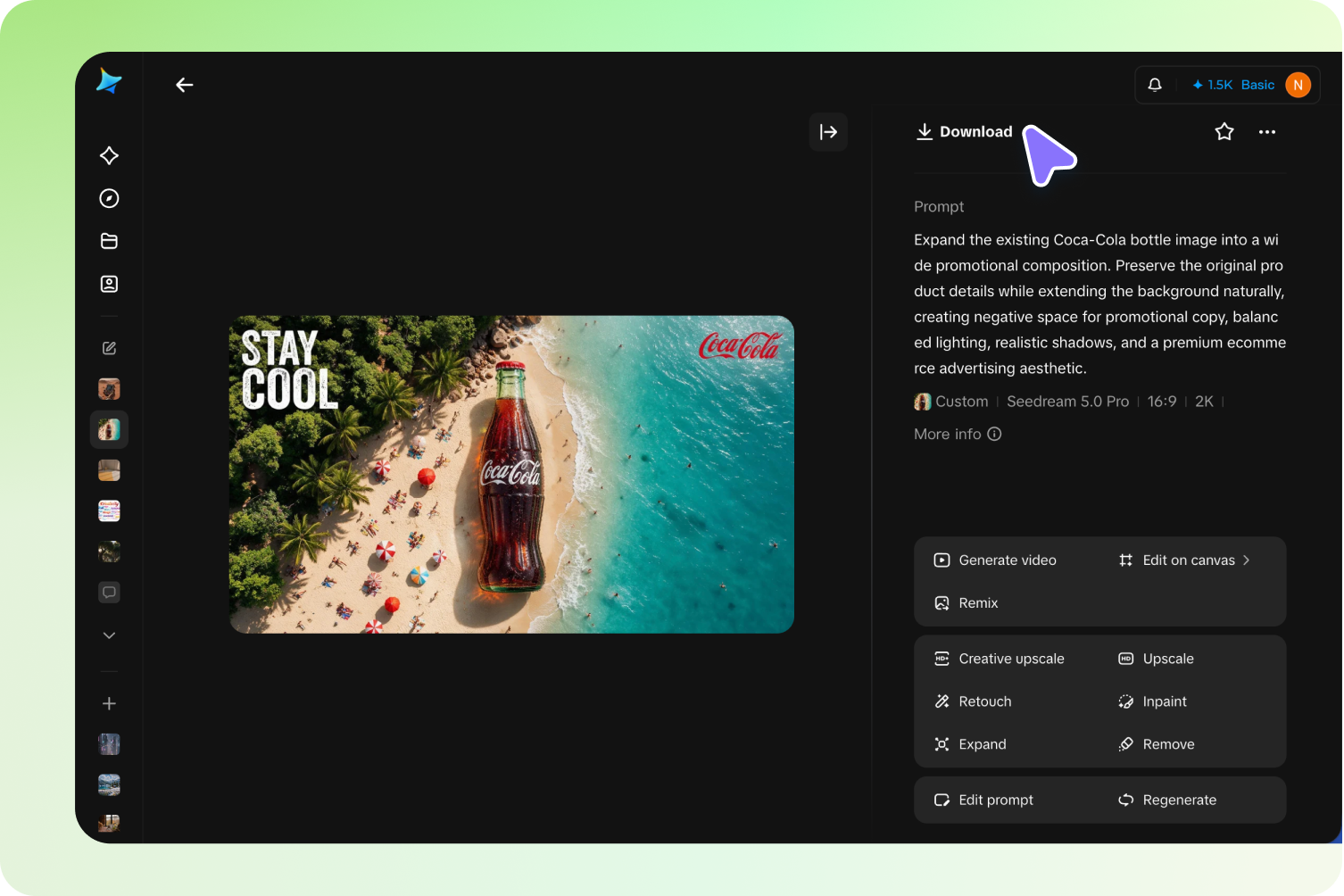 Preview, edit, and download your artwork