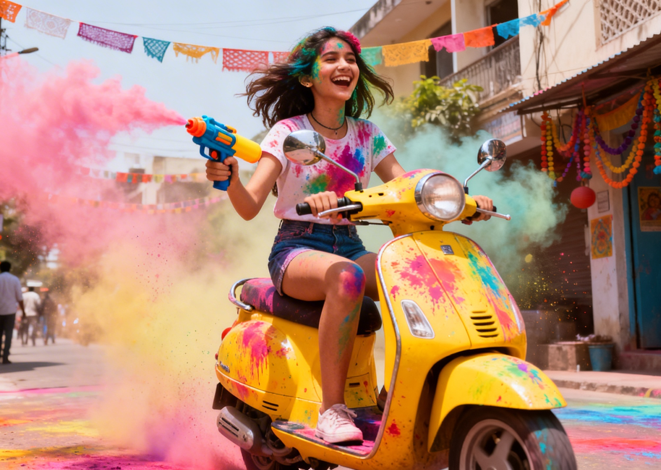 holi trend background image for car