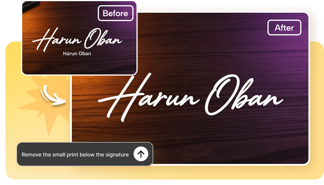 สร้างลายเซ็นที่สะอาดด้วยการลบพื้นหลัง