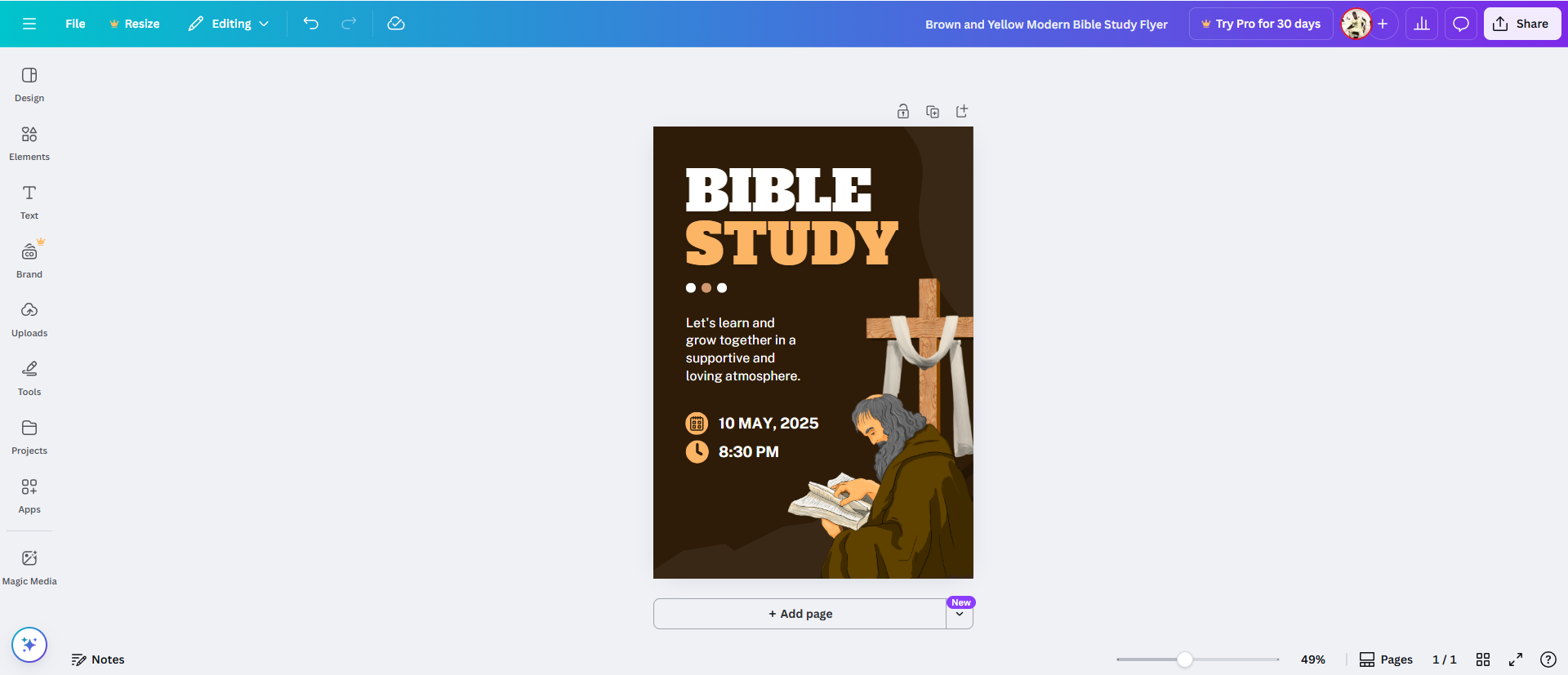 blue background for church flyer