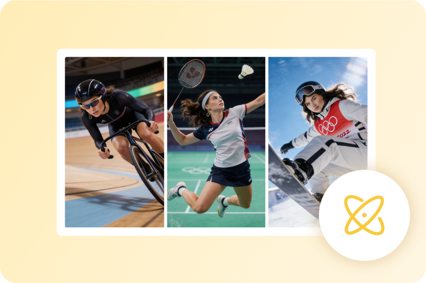 Olympische teamfilter wintersporten creatieve avatar