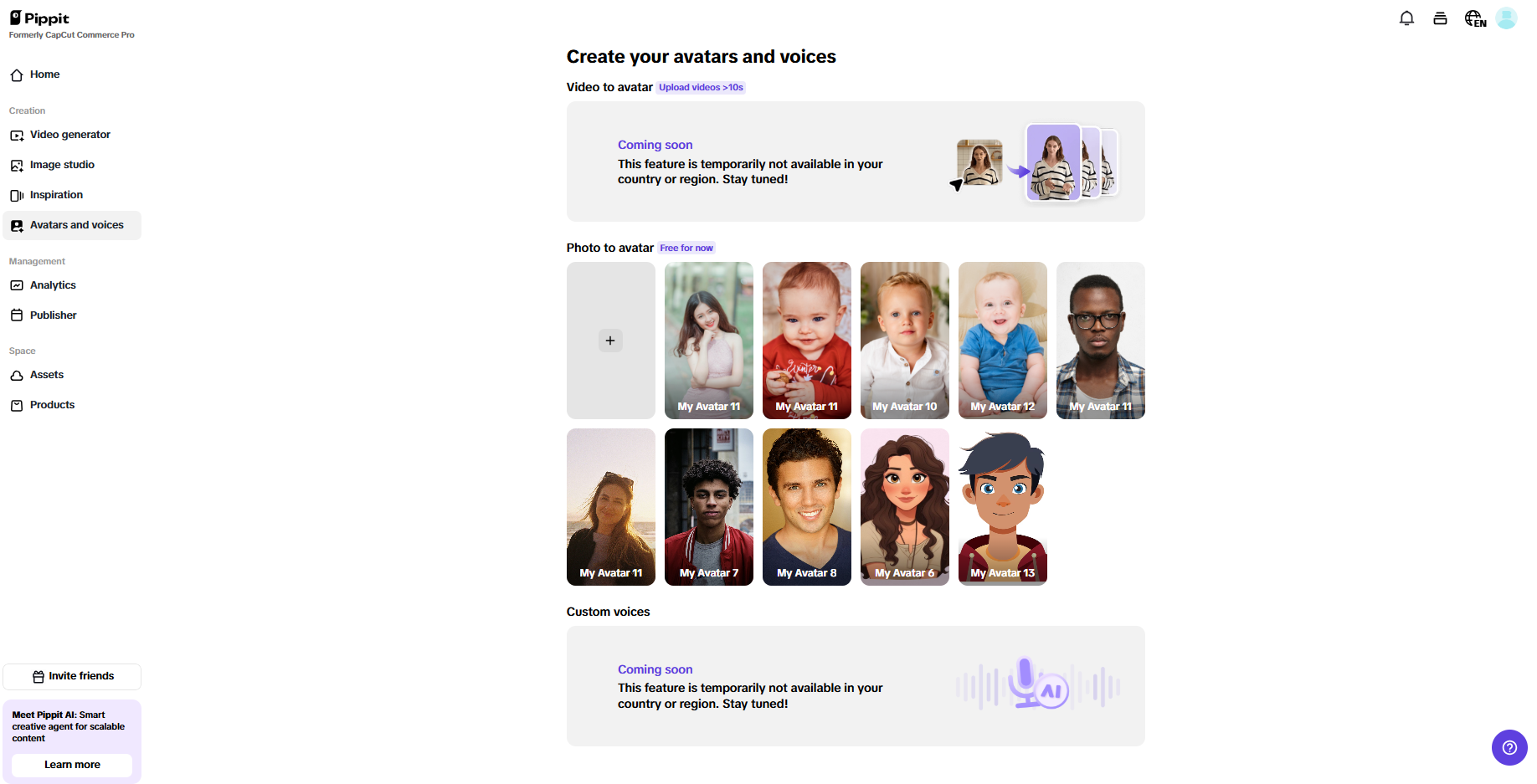 AI-generated voices & avatars