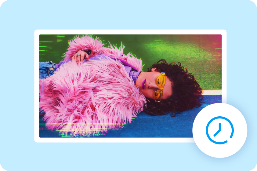 Oszczędność czasu dzięki automatycznemu generatorowi glitch art Dreamina