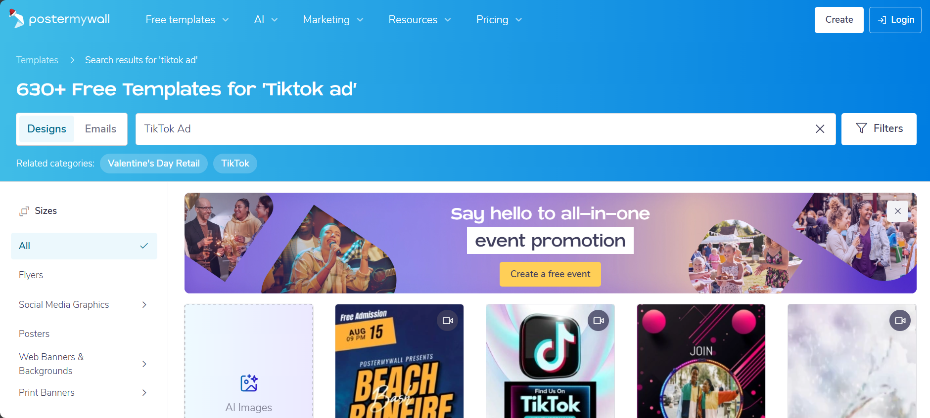 Interface ng postermywall