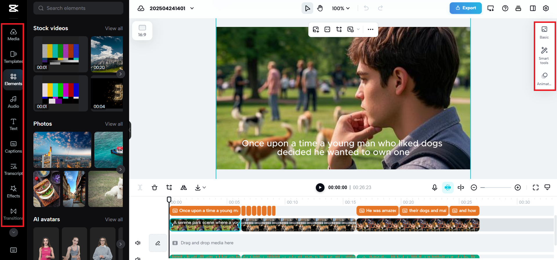 Edit, finalize, and export