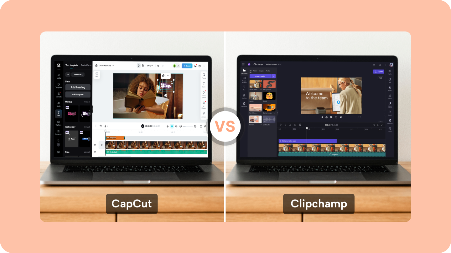 Clipchamp gegen CapCut