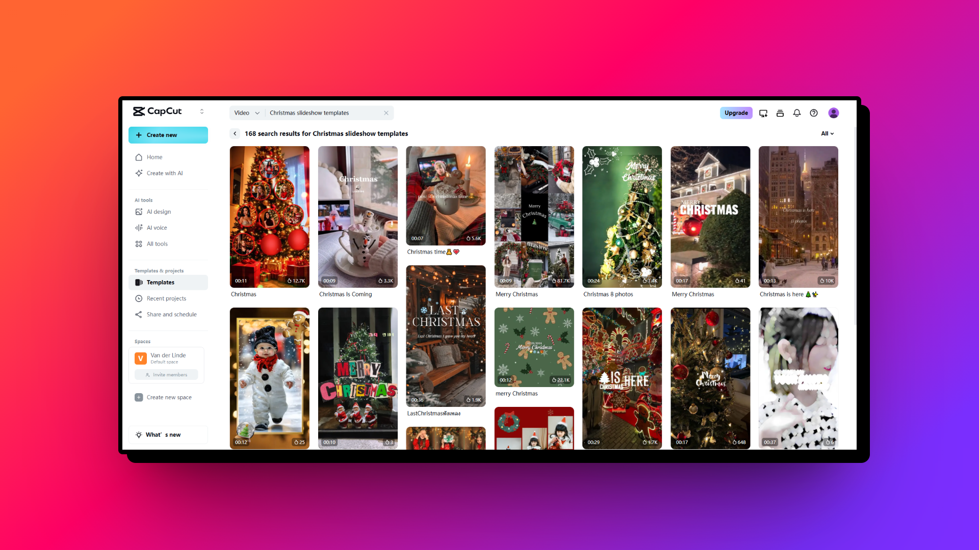 Slideshow templates for Christmas
