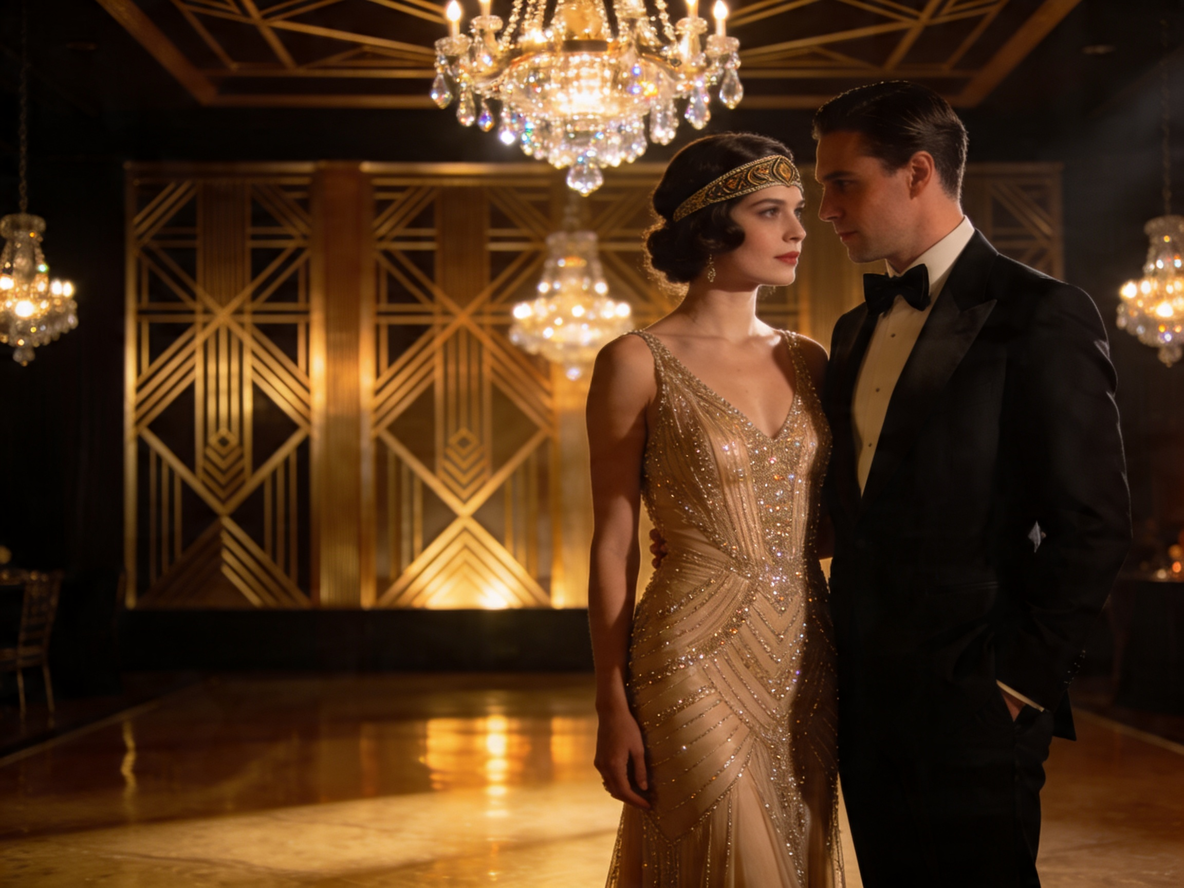 Prompt for a vintage art deco wedding invite