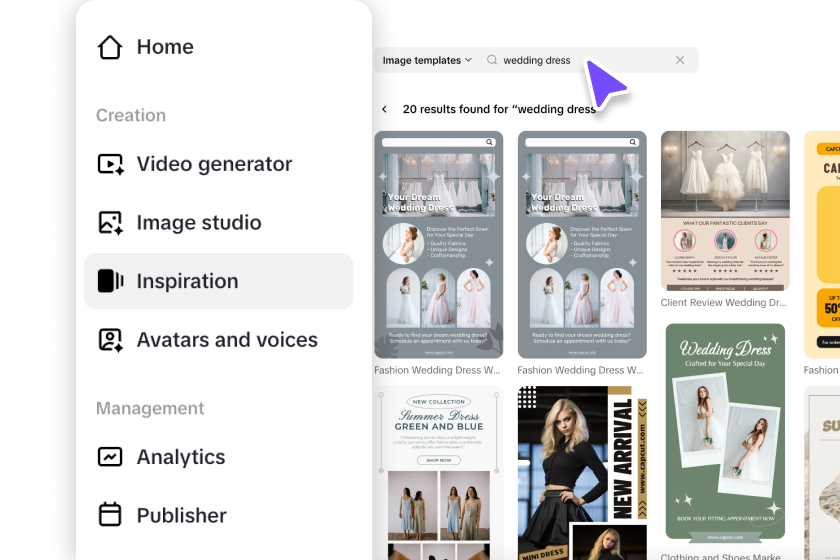 テンプレートにアクセスして選択します。