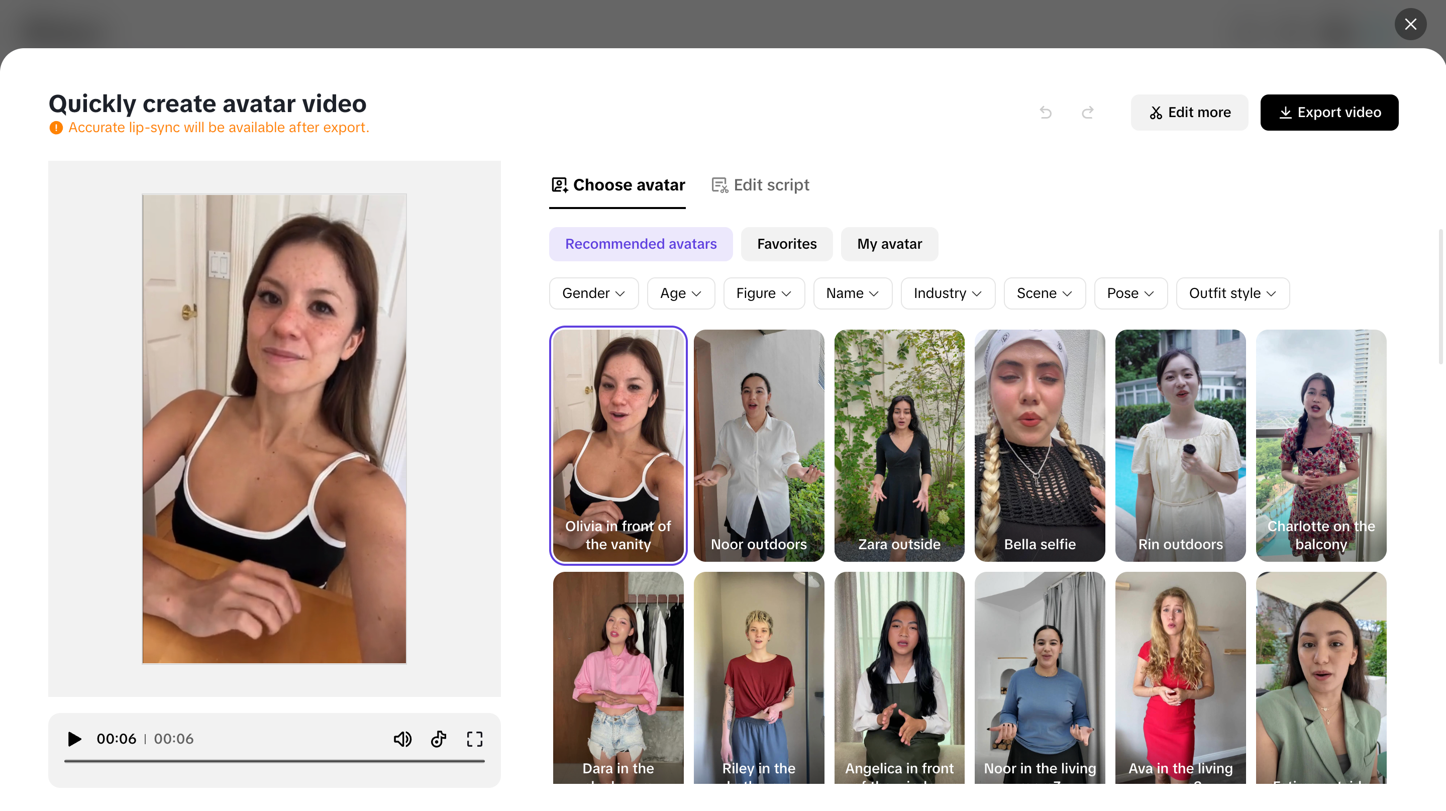 Creating custom characters in Pippit