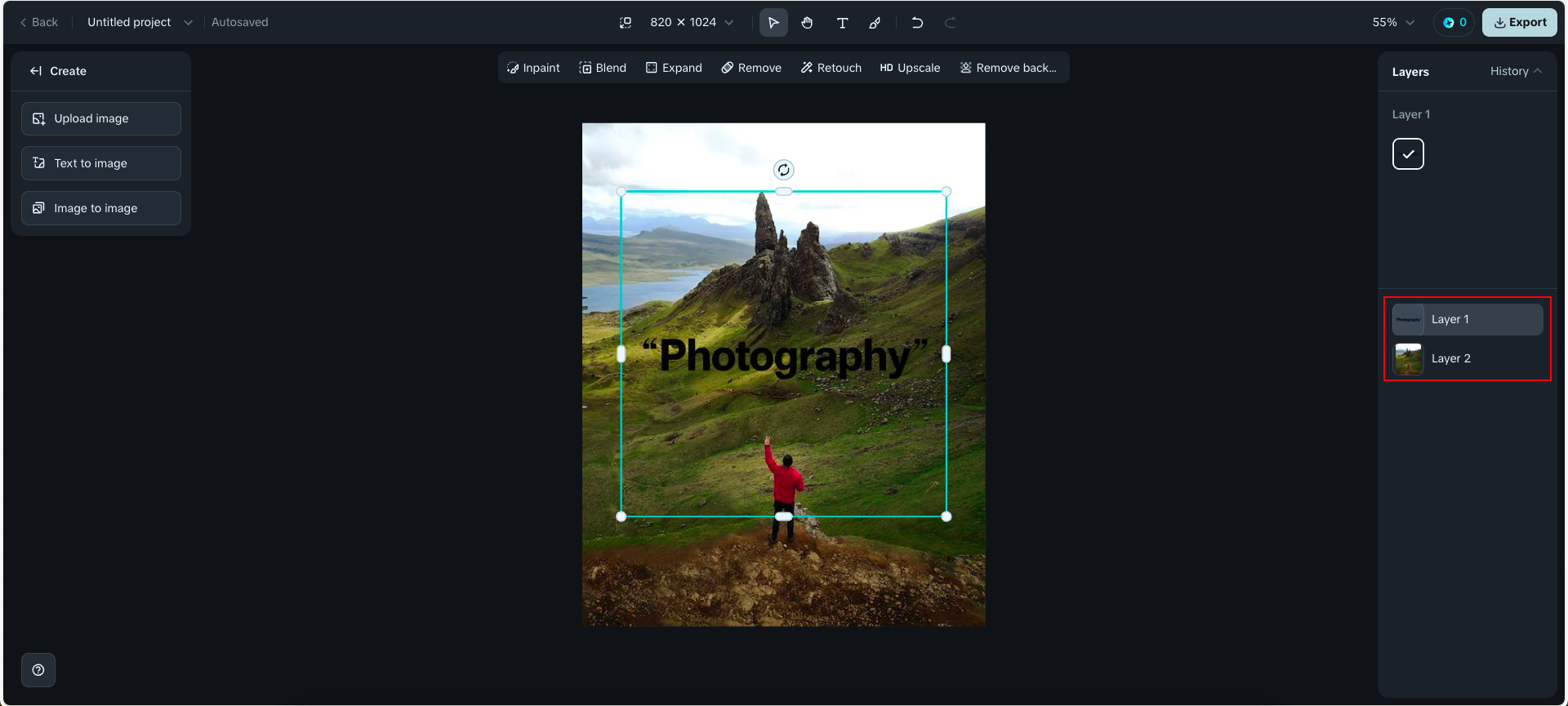 Use Blend to add a watermark