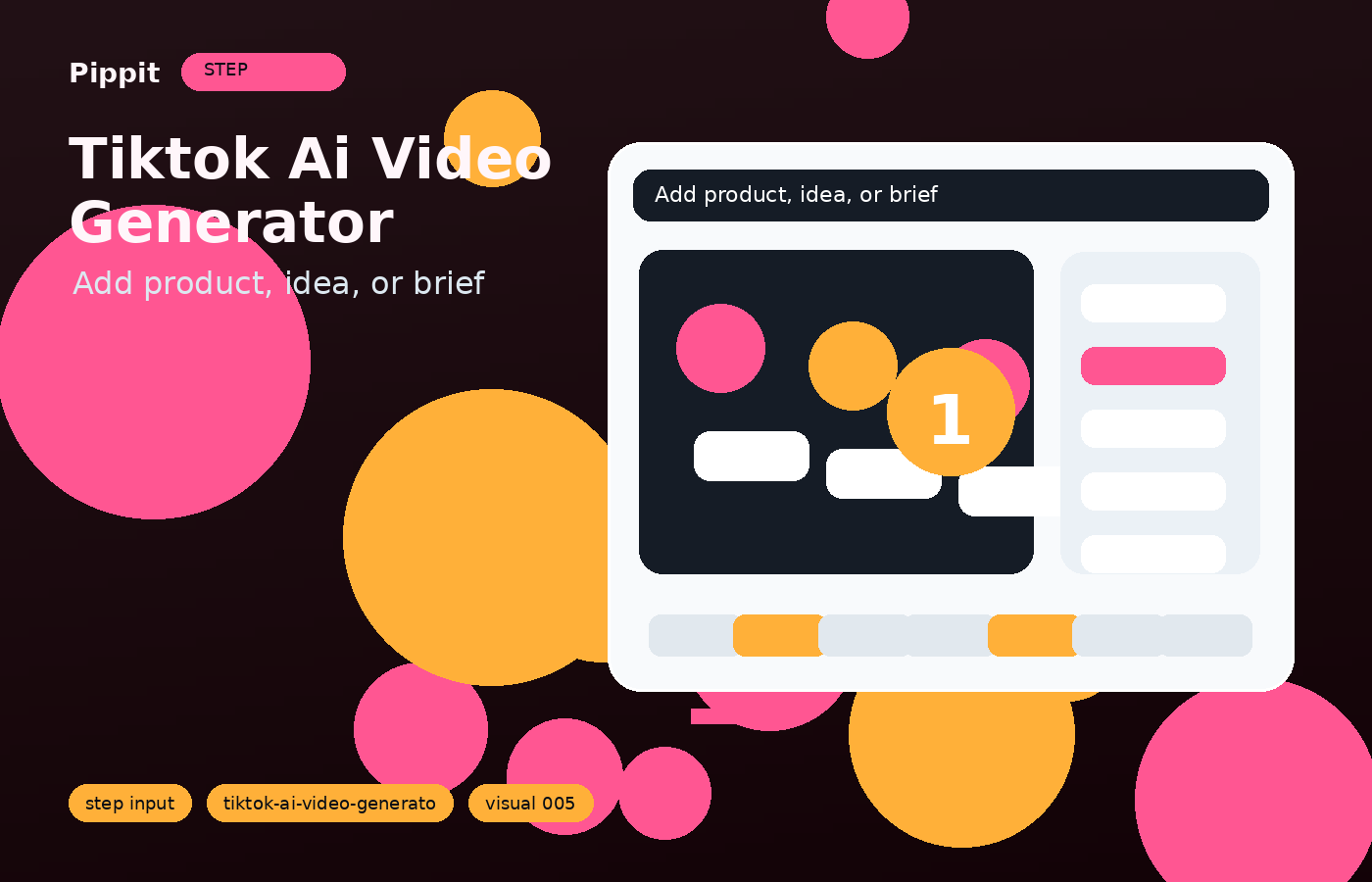 tiktok ai video generator input step in Pippit