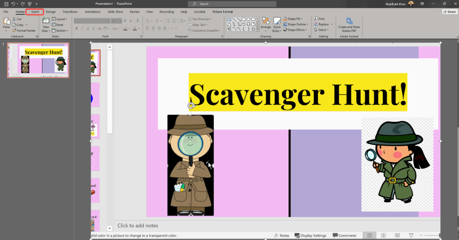 Select the image in PowerPoint