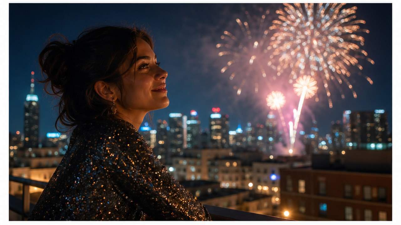 AI Fireworks Watching Video Generator prompt result 1