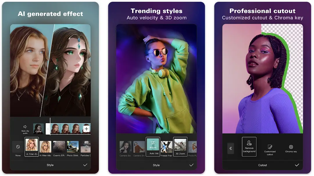 CapCut mobile app tools for how to animate on a phone.