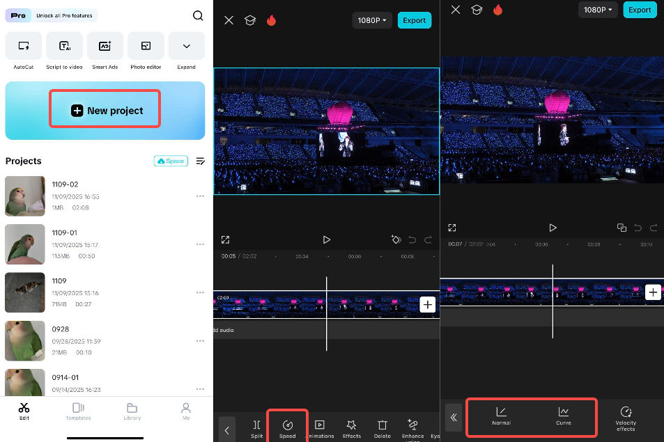 Create a new project and add your video