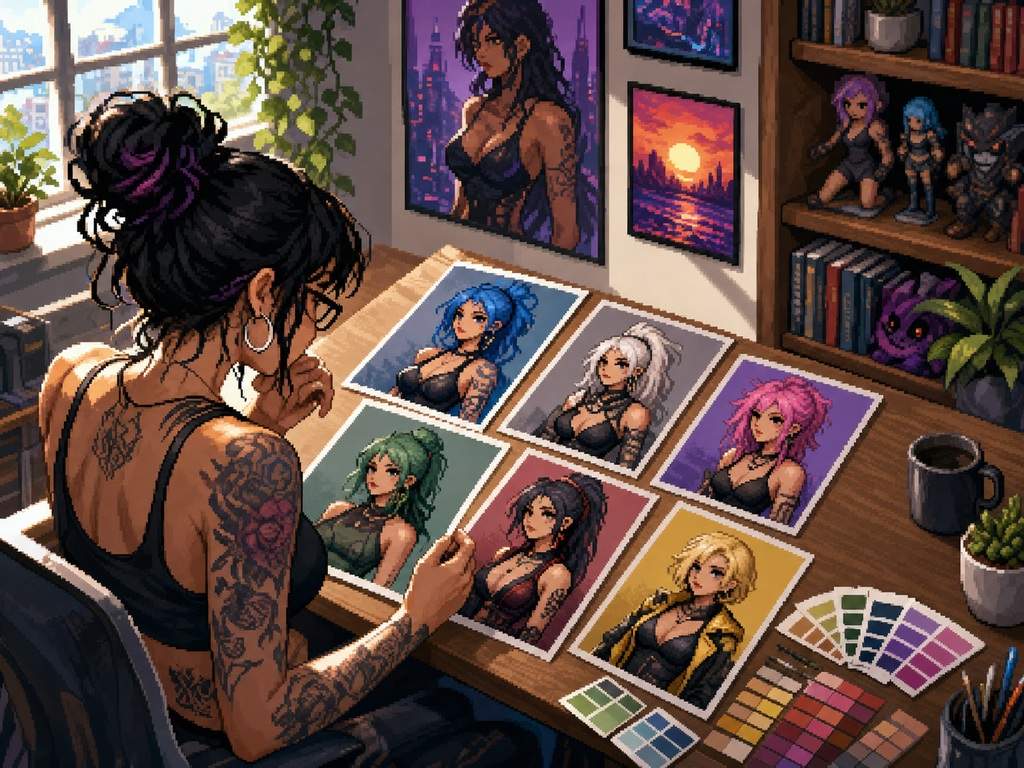 AI Pixel Avatar Prompts risultato creativo