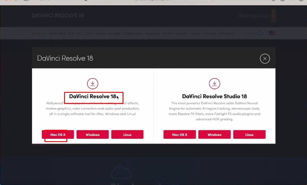 Davinci Resolve Mac скачати