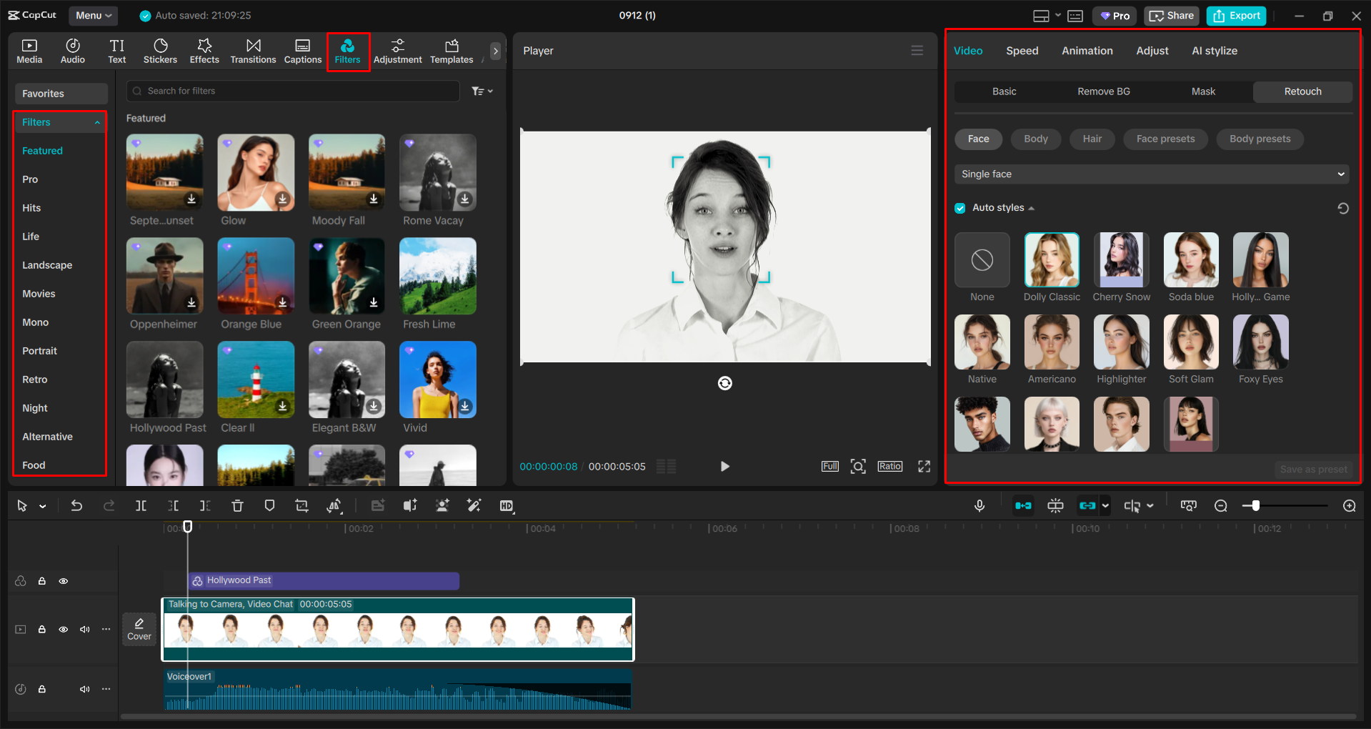 Editando el video con el CapCut editor de video de escritorio