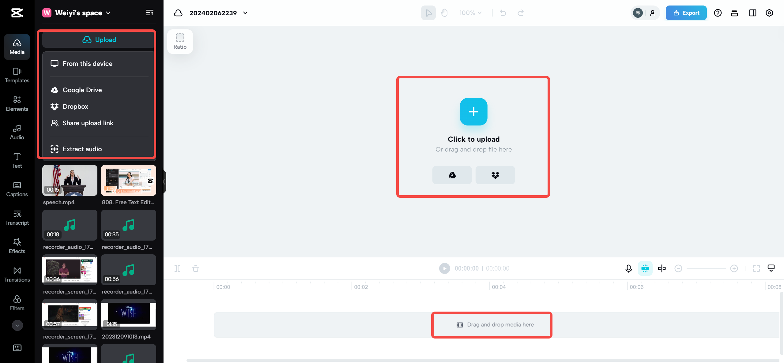 Upload your video