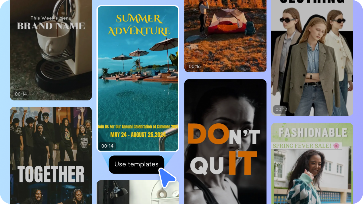 Preset templates for instant creation