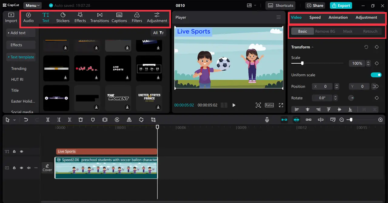 Customizing keyframes to learn how to make a video dynamic.