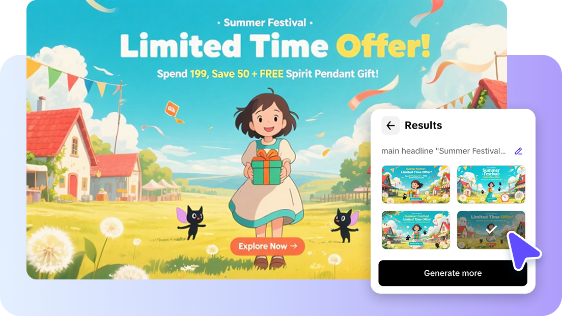 создавайте постеры в стиле Ghibli с помощью Pippit