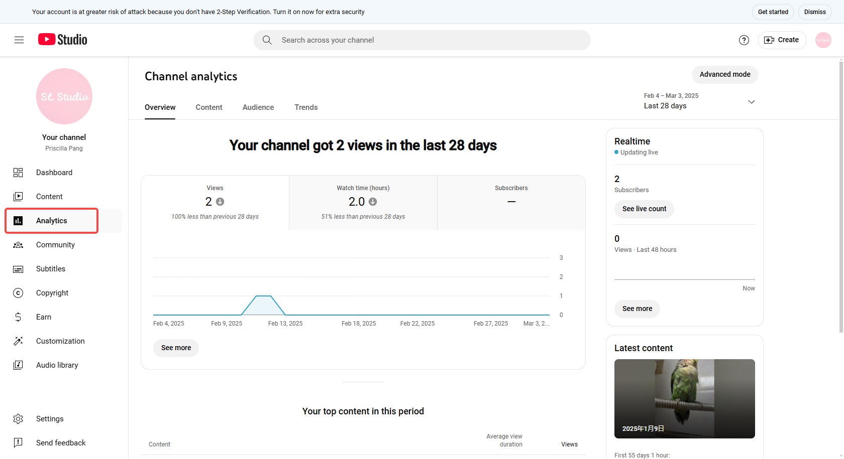 Hozzáférés YouTube Analytics