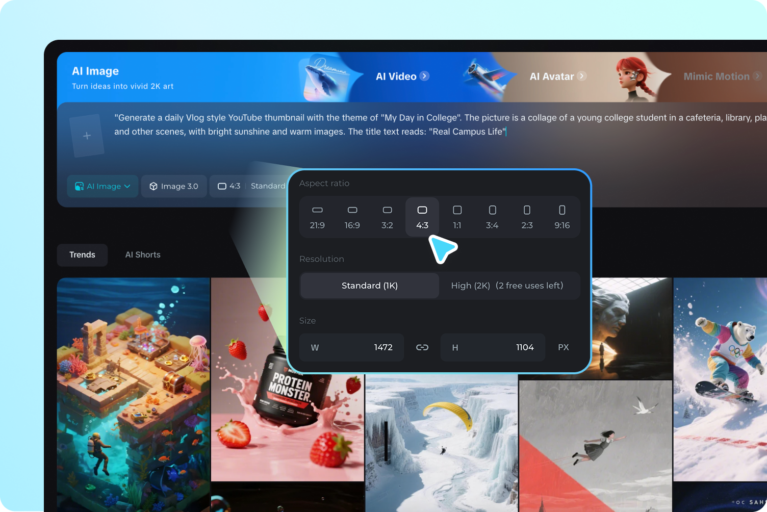 generate ai thumbnail