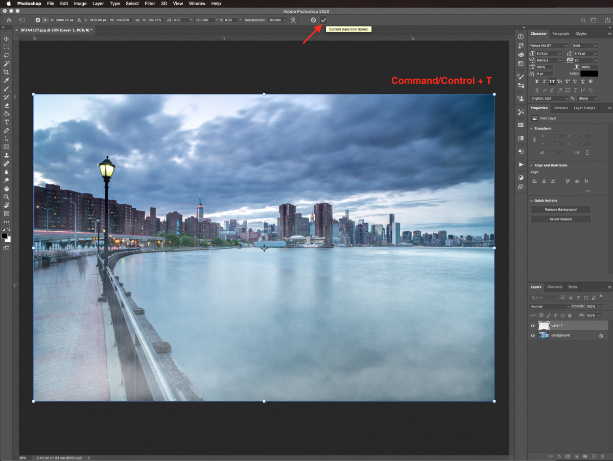 Suprapunere transformată liberă