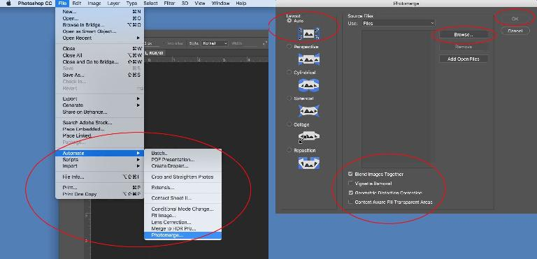 Photomerge in Photoshop