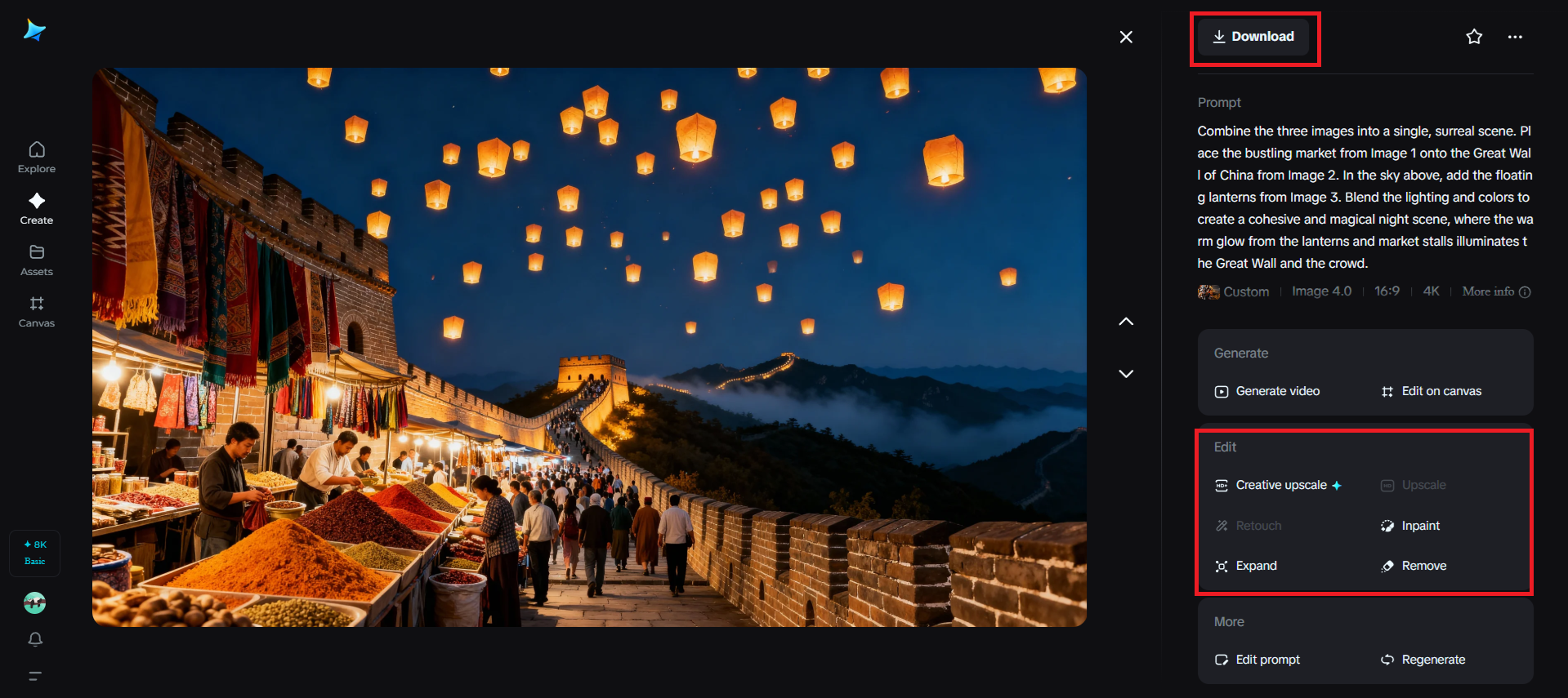 Select and download your fusion image