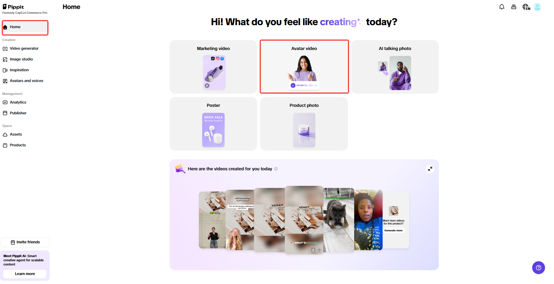 Access avatar video