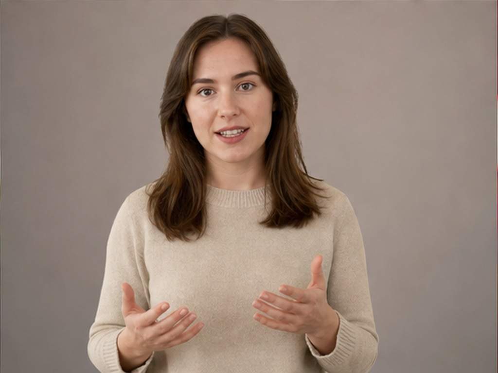Porträt Bild zu Video Aufforderungen Prompt Beispiel 5 - Sprechende Avatar-Begrüßung
