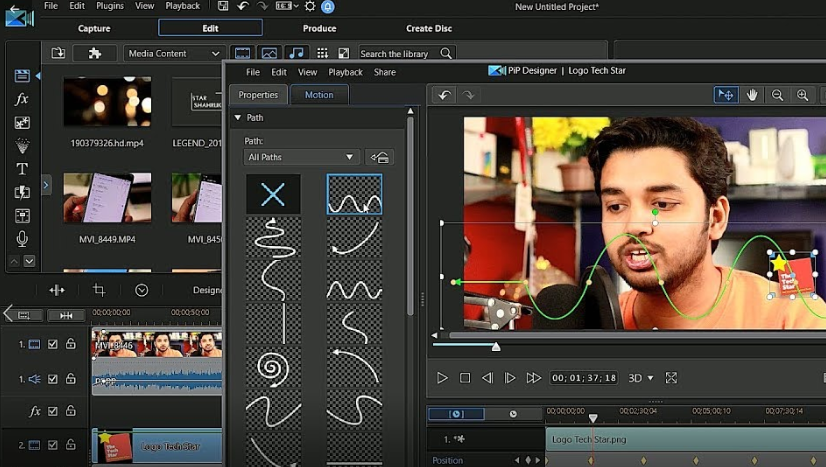 Interface of PowerDirector - one of the best free video editors on Reddit