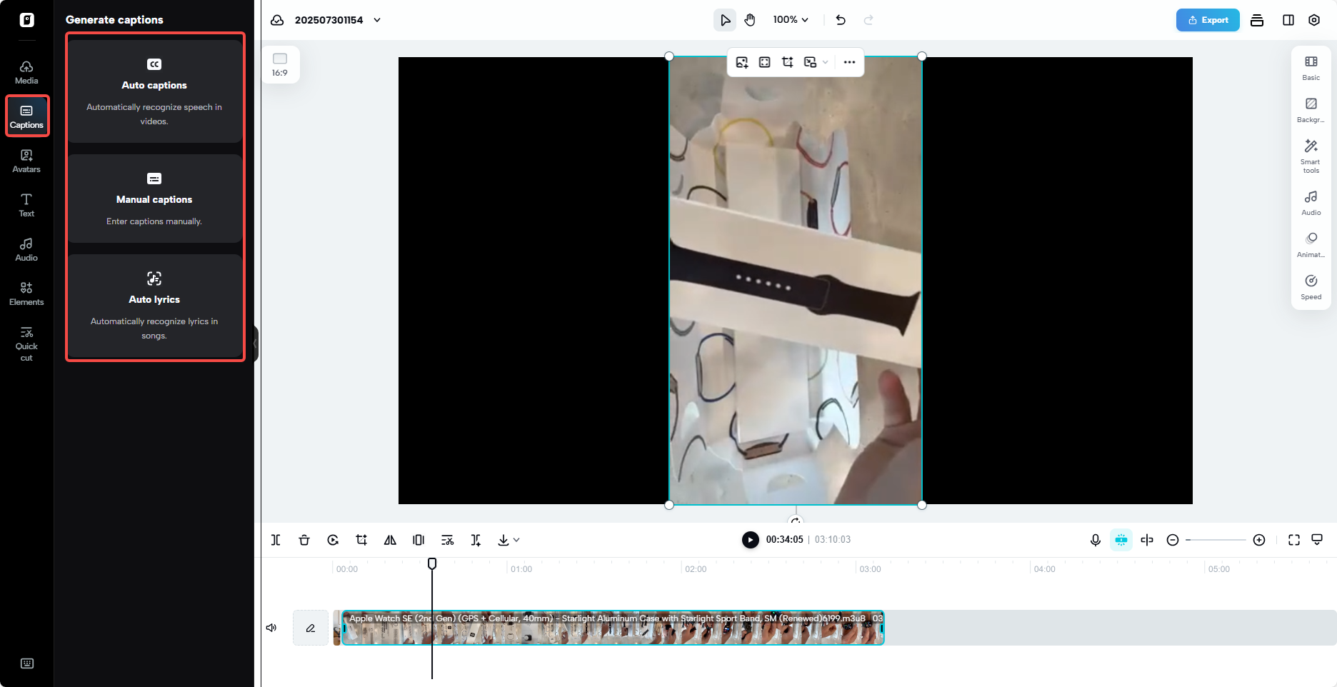 Auto subtitles and captions