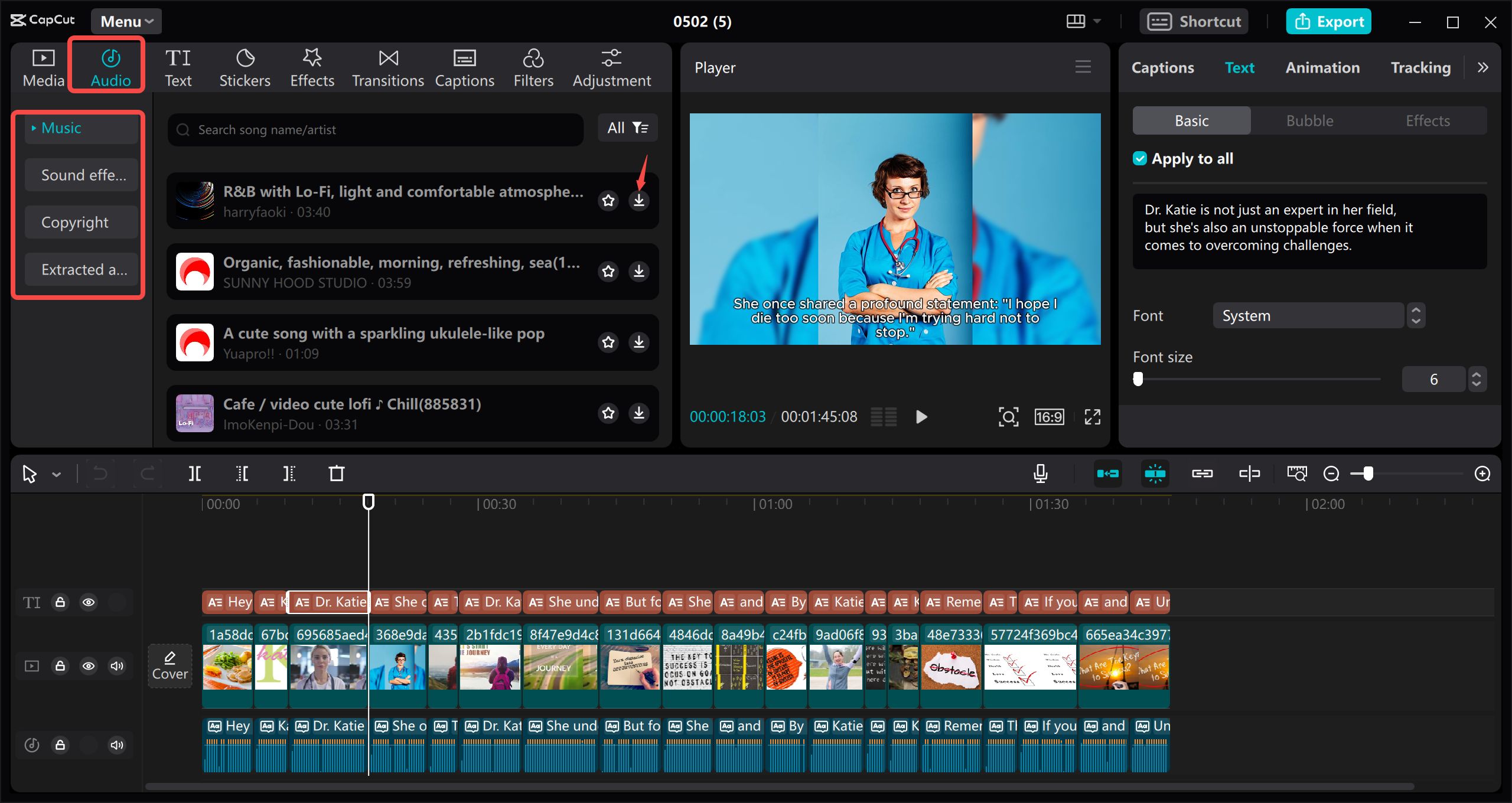 Add background music to your video