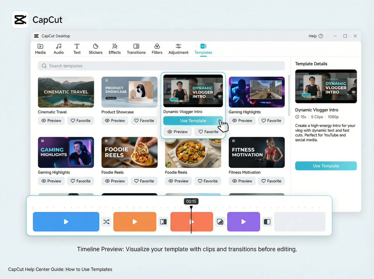 gamitin ang template sa CapCut