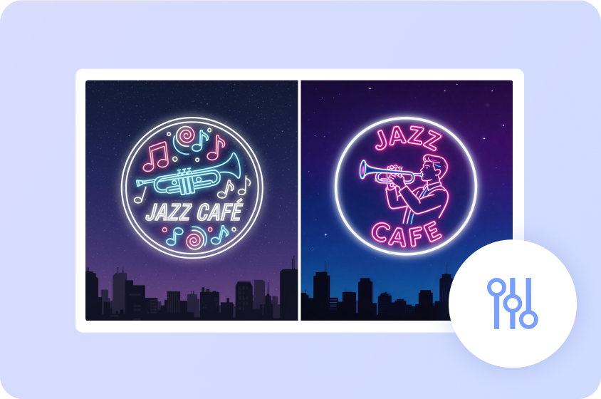 Custom neon logo styles