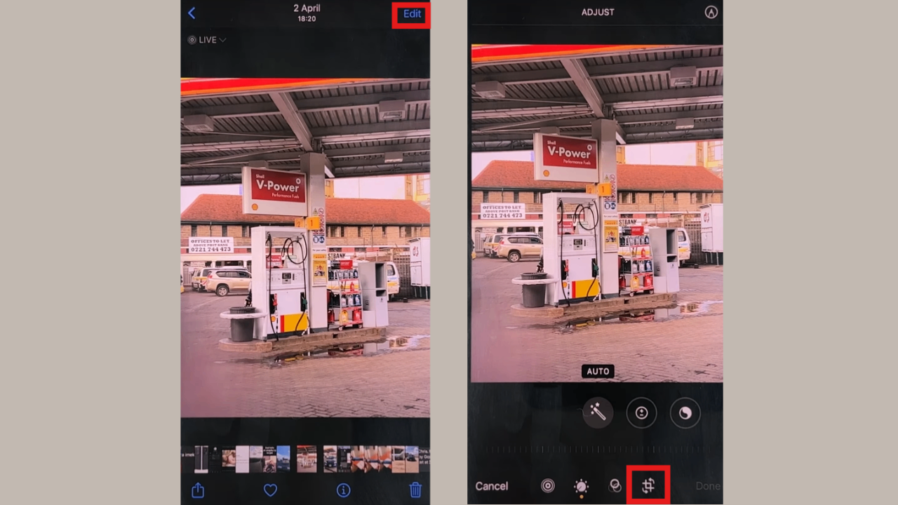 Piliin ang Crop tool