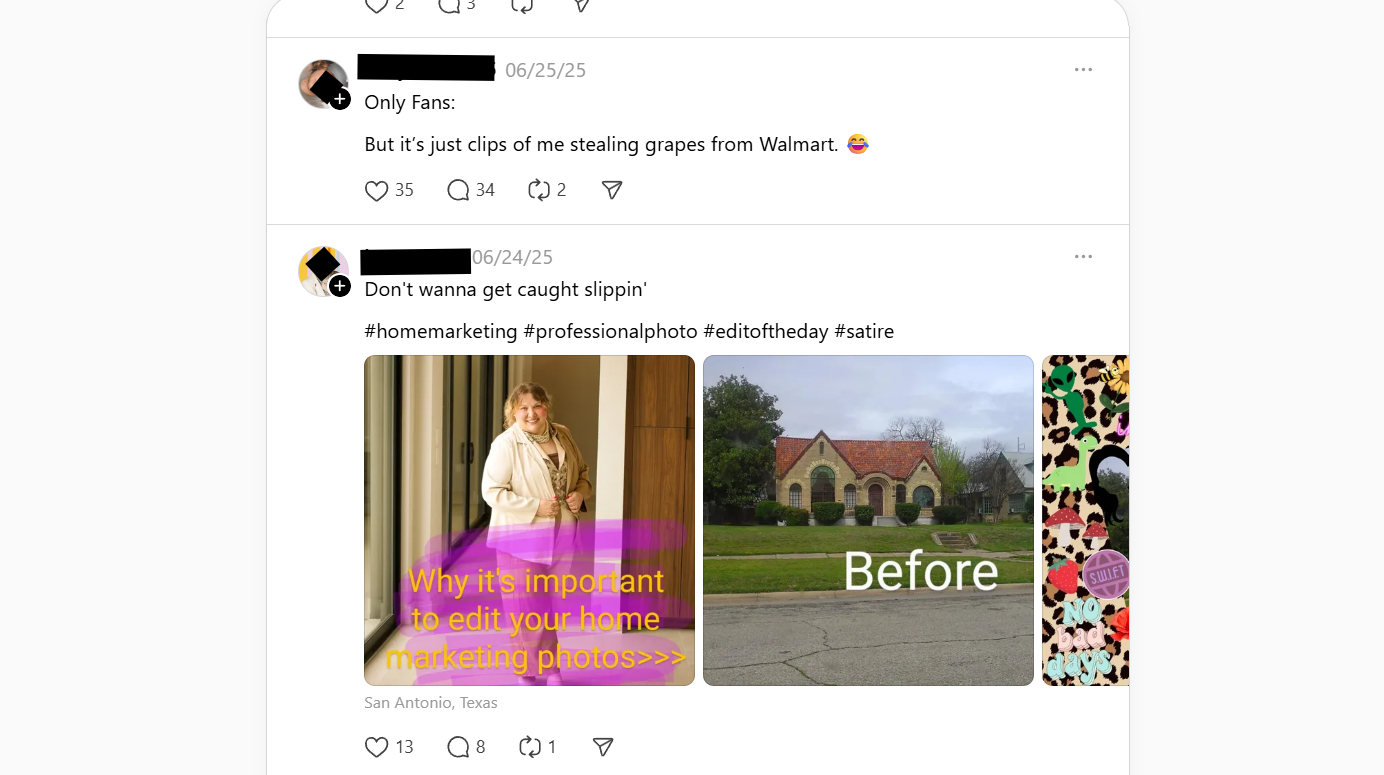 Ironic spins on trends