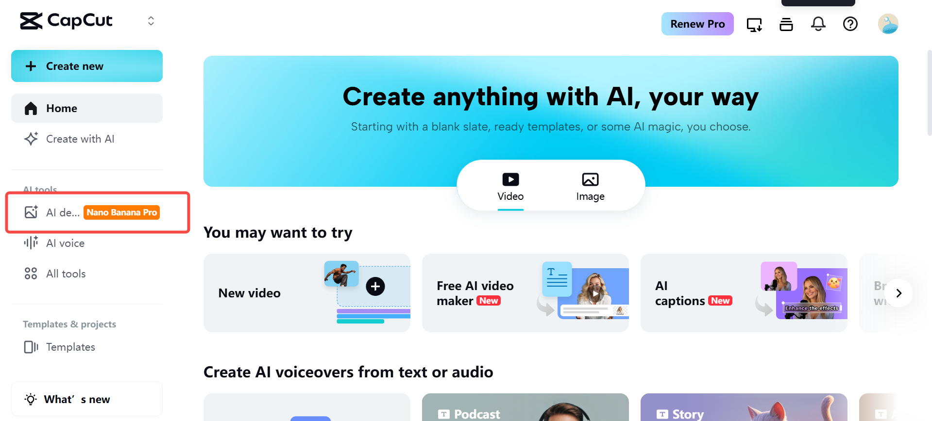 Use Nano Banana Pro in CapCut Now